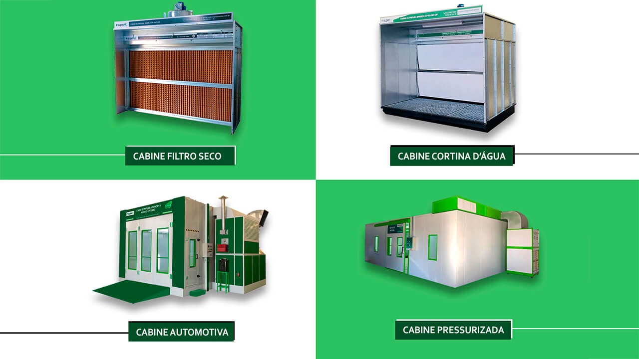 exemplos cabines de pintura