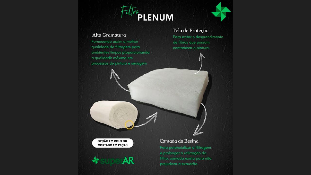 Filtro de entrada de ar plenum