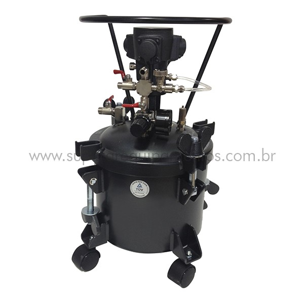 Tanque de pintura com agitador pneumático
